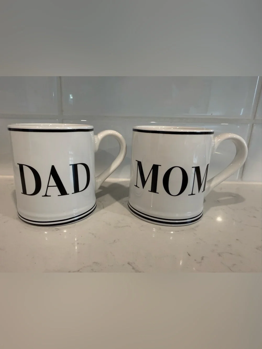 SUR LA TAB “Mom” and “Dad” Mugs